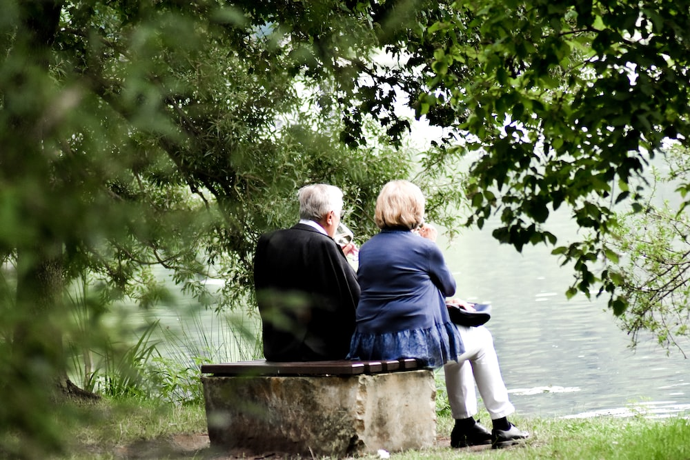 an elderly couple.