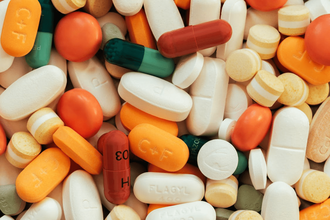 Close-up of assorted pills