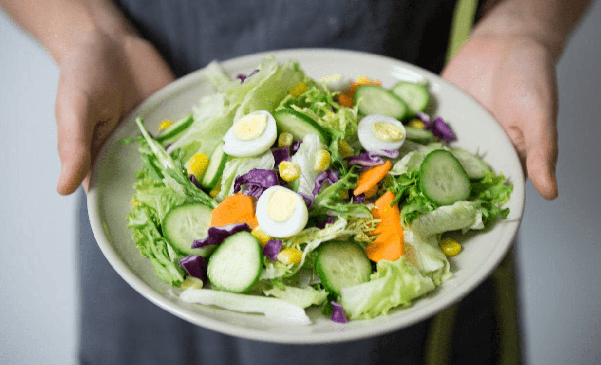 a bowl of vegetable salad