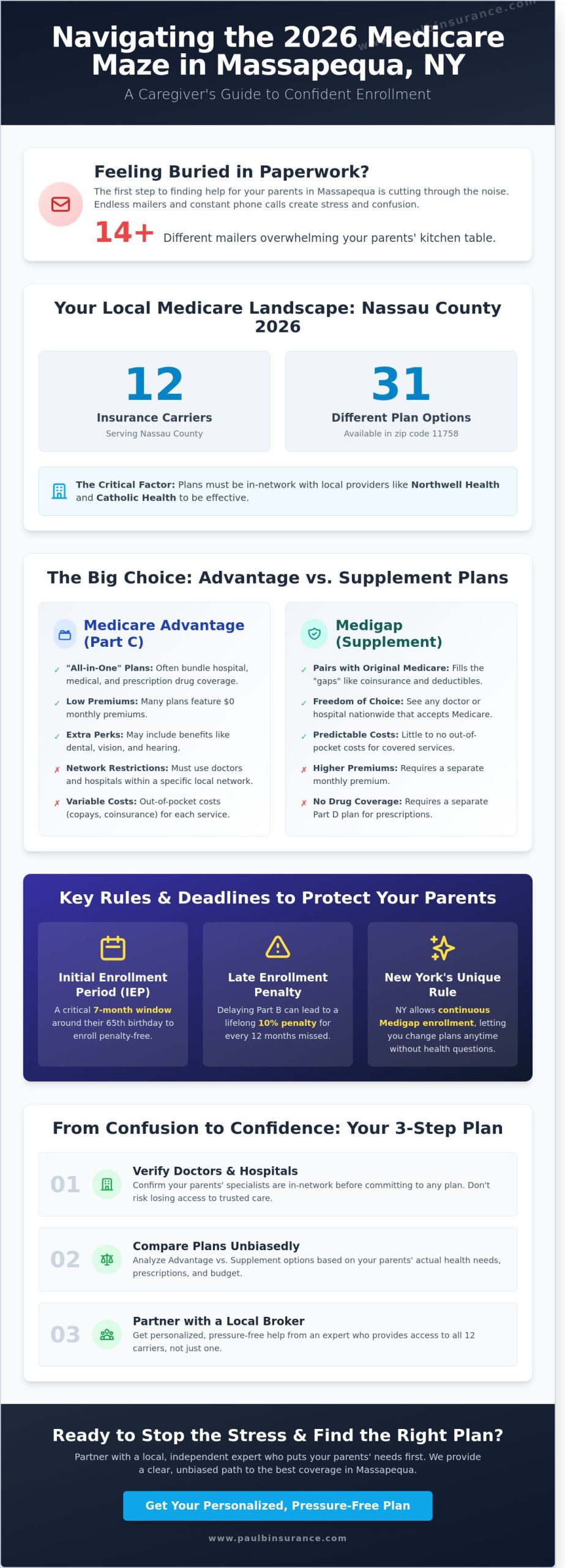 Medicare Enrollment Help for Your Parents in Massapequa, NY: A 2026 Caregiver’s Guide