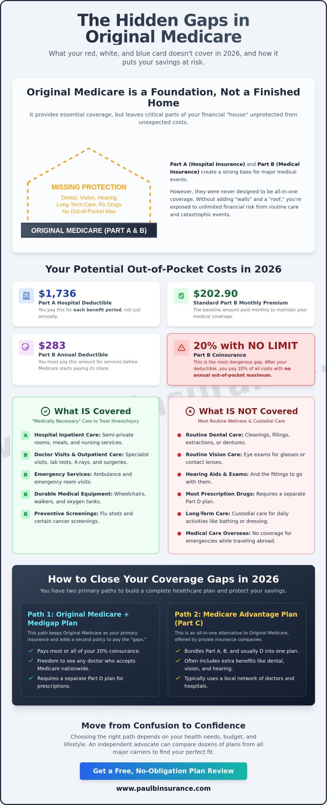 What Is Not Covered by Original Medicare? A Simple 2026 Guide