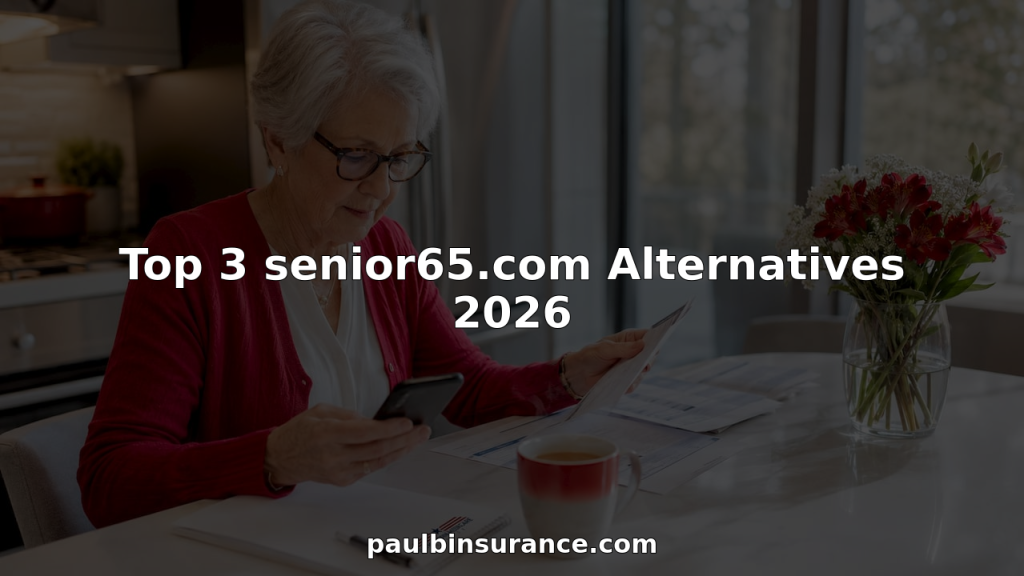 Senior woman reviewing Medicare insurance plans at table