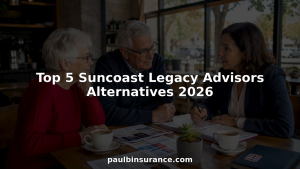 Senior couple consulting Medicare advisor at table