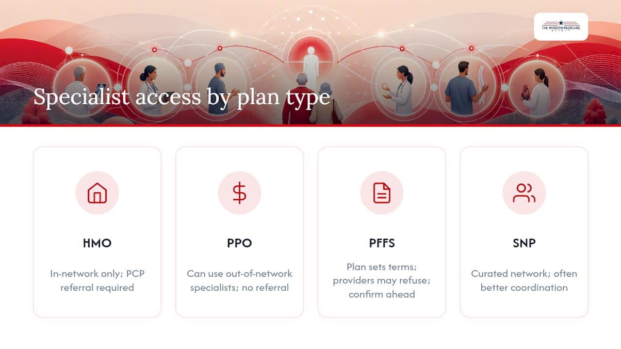 Diagram comparing Medicare Advantage plan types