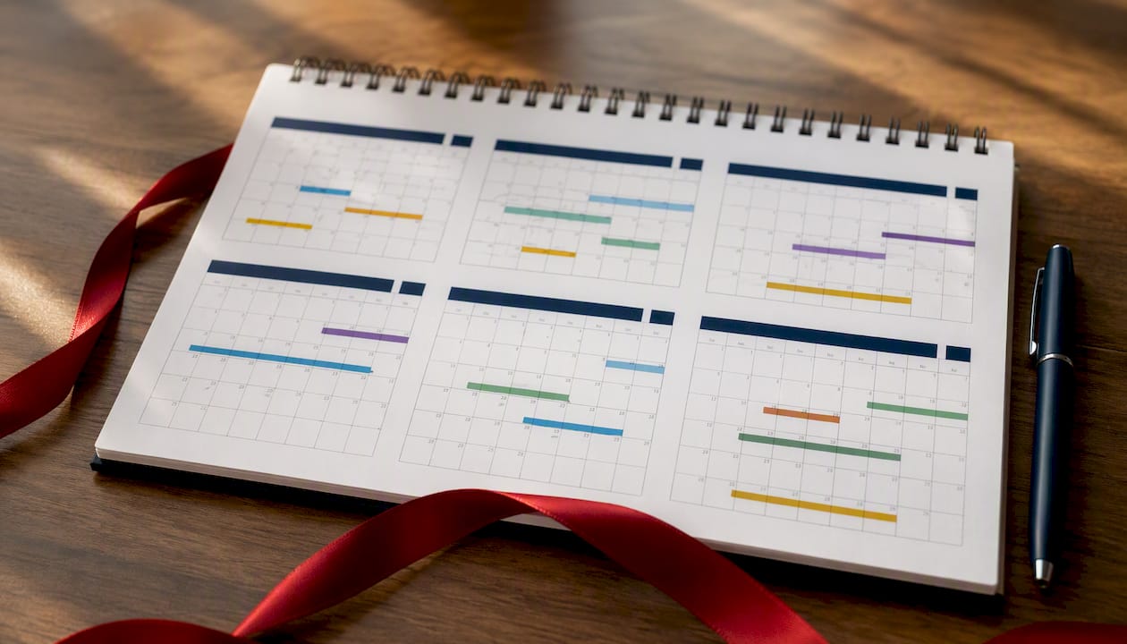 Calendar highlighting Medicare enrollment windows