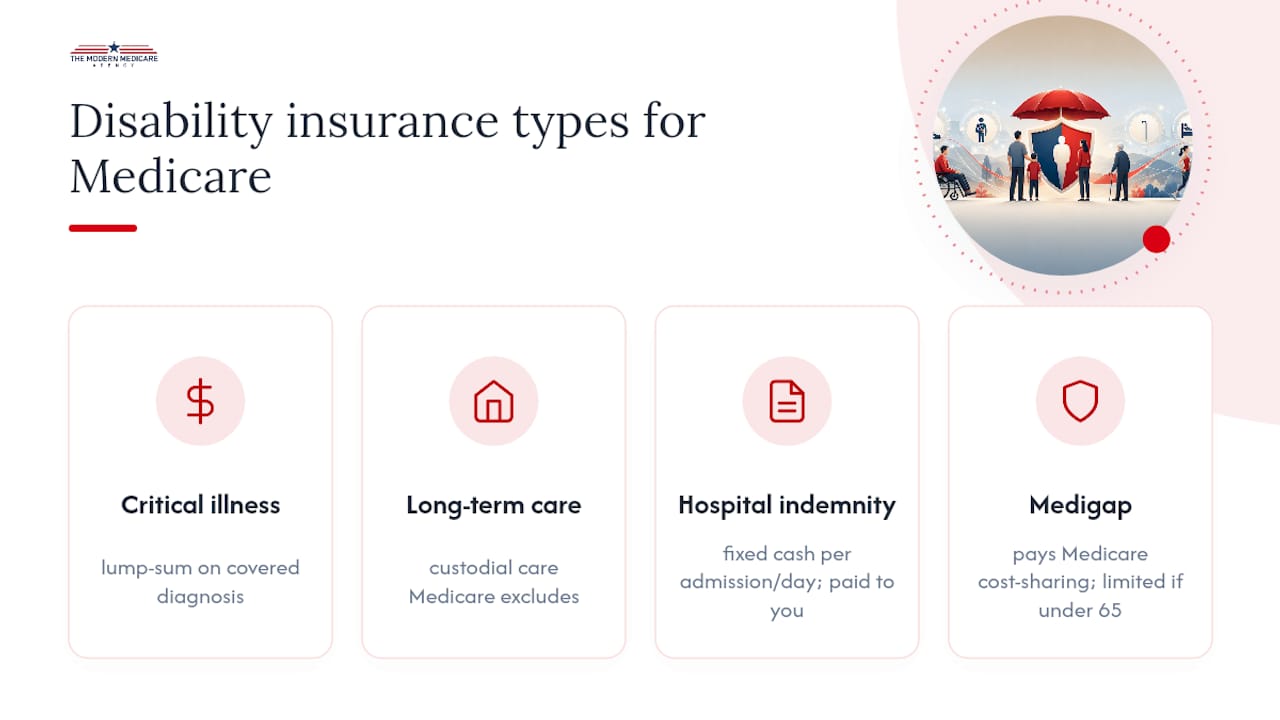 Comparison chart of disability insurance types