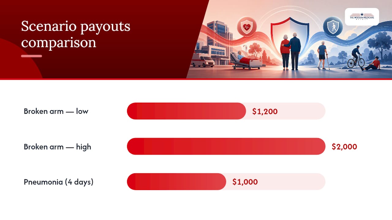 Accident and hospital indemnity payout comparison