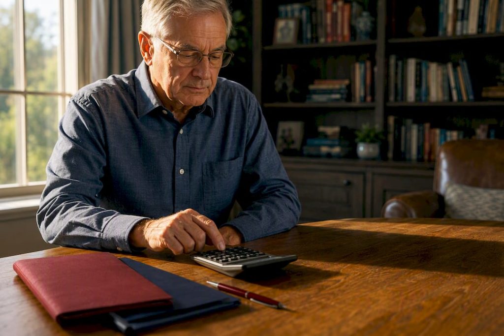 Retiree reviewing annuity RMD calculations