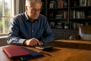 Retiree reviewing annuity RMD calculations