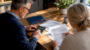 Retirees calculating annuity withdrawal taxes