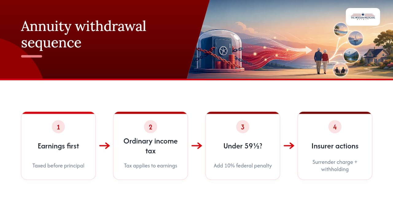 Annuity withdrawal taxes and penalties sequence