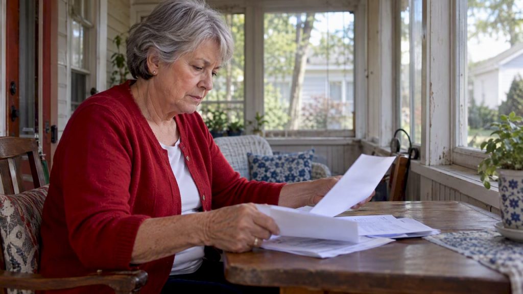Retiree comparing health coverage choices at home