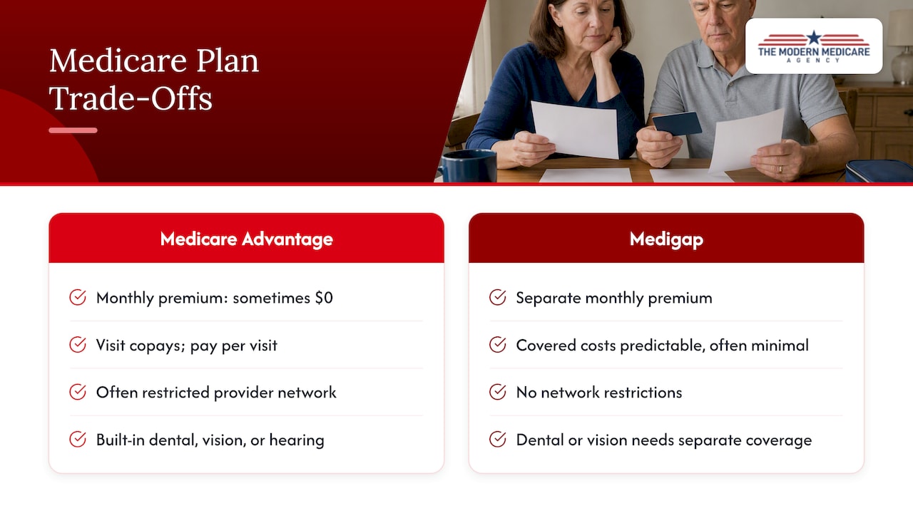 Medicare Advantage and Medigap key trade-offs compared