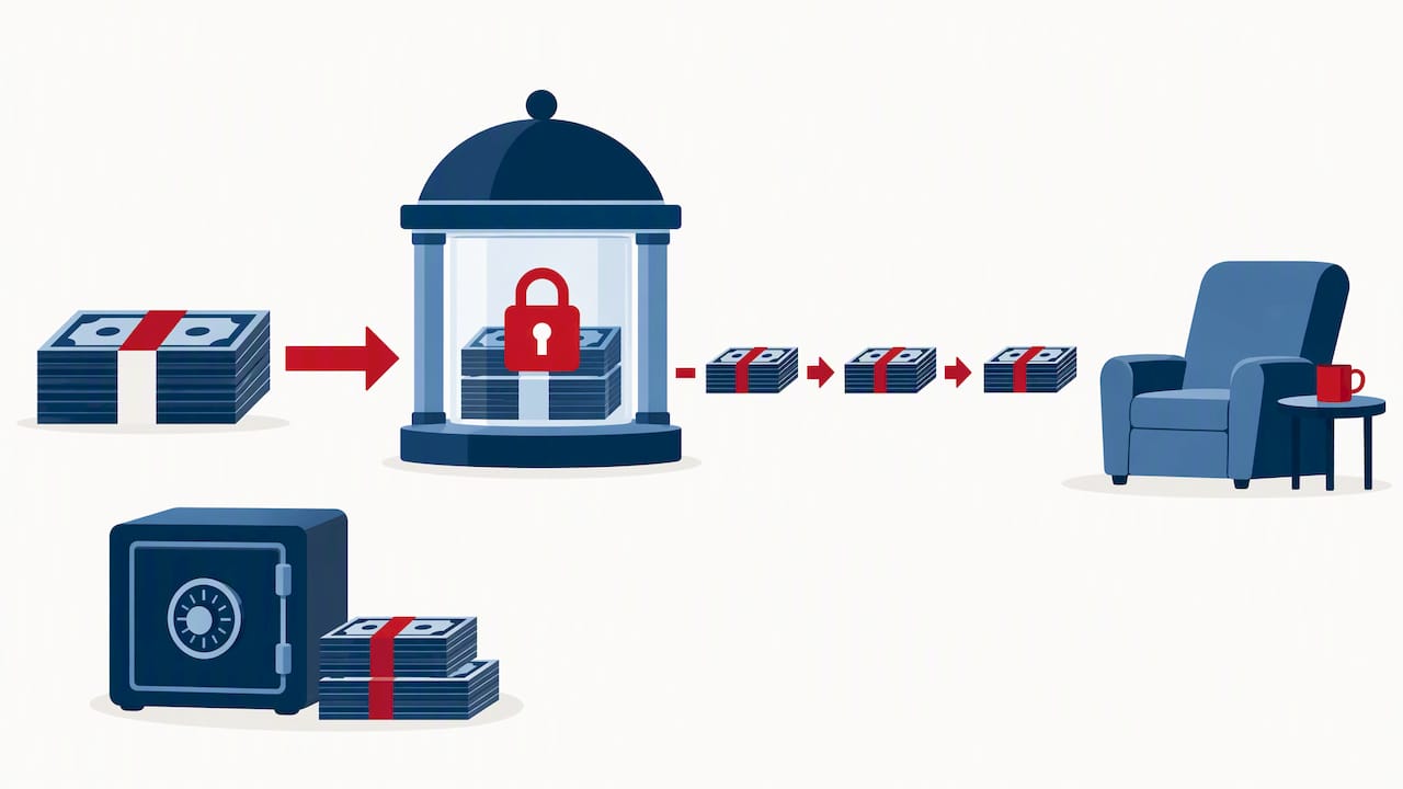 SPIA payments beside a separate emergency reserve