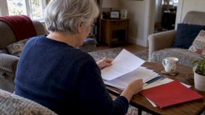 Retiree reviewing a final expense insurance offer