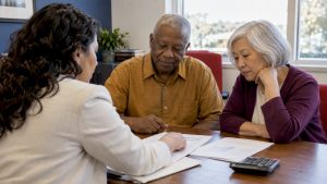 Retirees comparing annuity and dividend income options