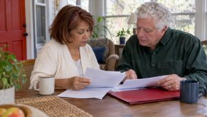 Retired couple comparing rollover and annuity options