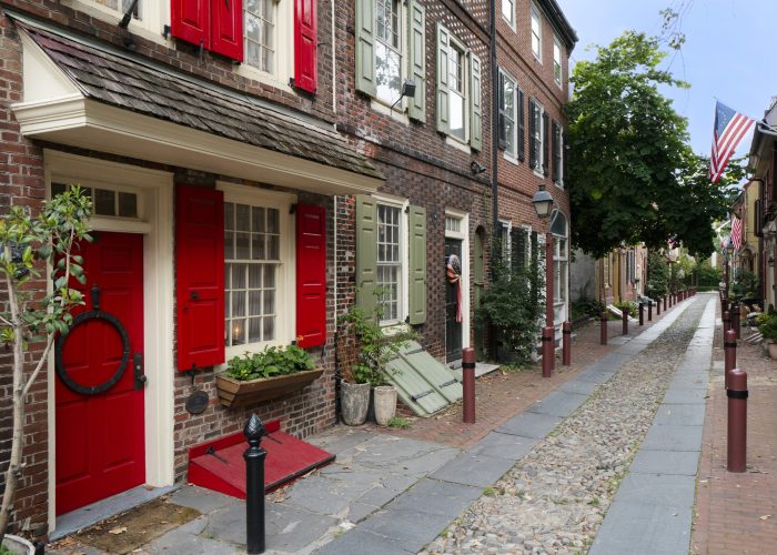 old street in Philadelphia, USA